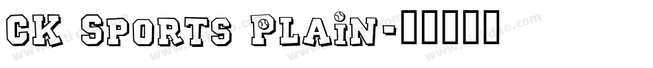CK Sports Plain字体转换